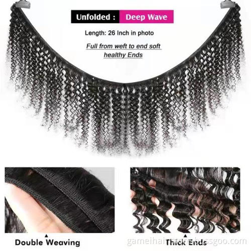 buying brazilian hair in china bundles hair human 12a bundles with swiss HD lace frontal closure bundles with frontal deep wave